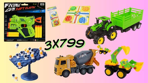 Pistola+ludo+camion+juego mesa+ tractor 